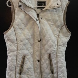 White puffer vest